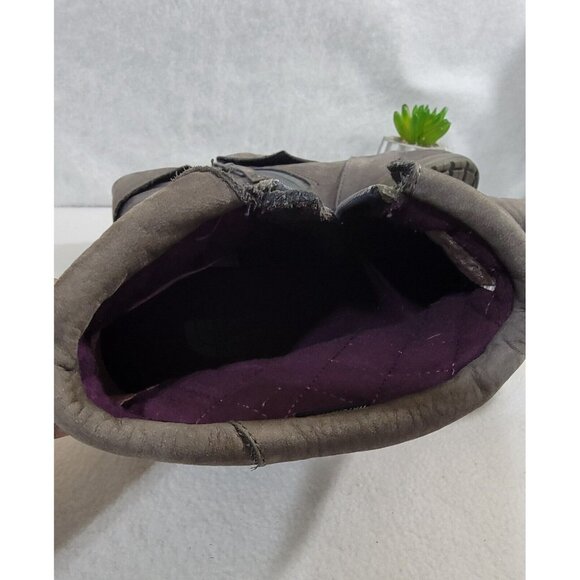 The North Face Womens‎ Gray Bridgeton Ankle Wedge Boot Leather Side Zip Size 9 - Picture 11 of 14